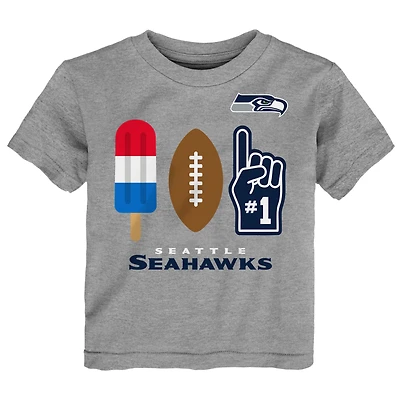 Toddler  Gray Seattle Seahawks Americana Pop T-Shirt