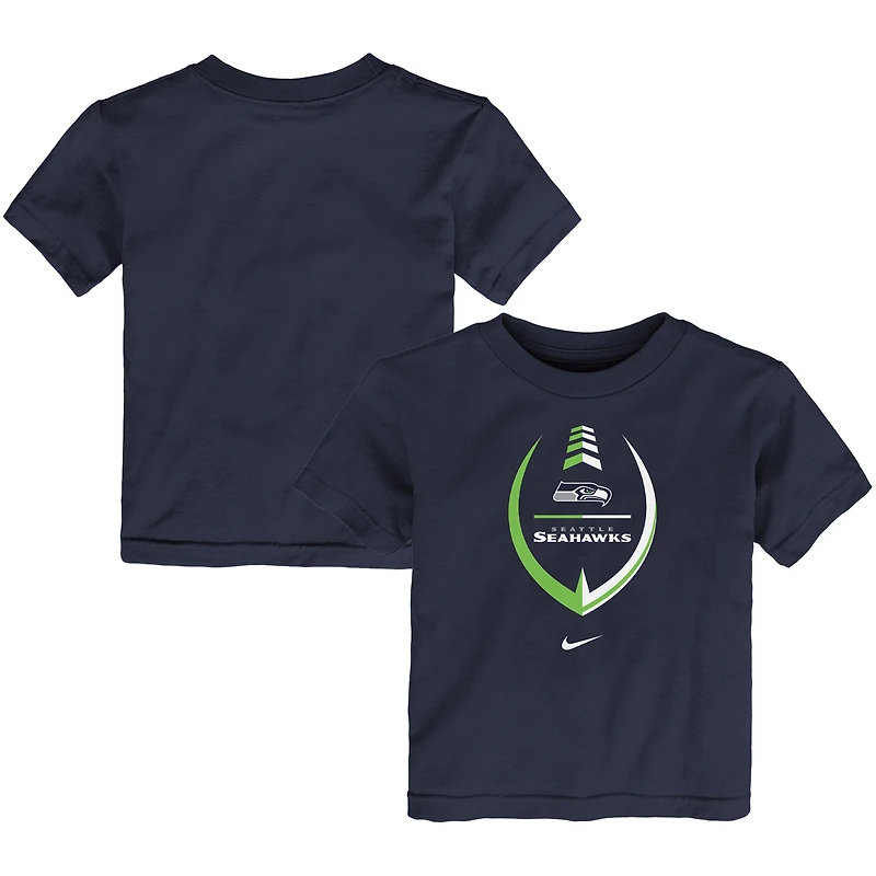 T-shirt Nike College Navy Seattle Seahawks Football Wordmark pour tout-petit