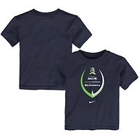 T-shirt Nike College Navy Seattle Seahawks Football Wordmark pour tout-petit