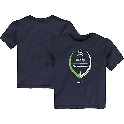 Nike College Navy Seattle Seahawks Icon Wordmark pour tout-petit - T-shirt