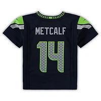 Maillot de match Nike DK Metcalf bleu marine des Seahawks Seattle pour tout-petit