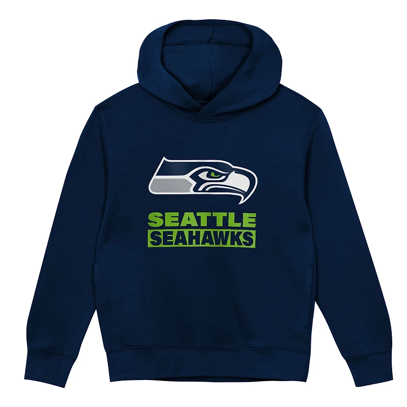 Sweat à capuche Outerstuff College Navy Seattle Seahawks Back to Basics pour tout-petits