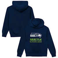 Sweat à capuche Outerstuff College Navy Seattle Seahawks Back to Basics pour tout-petits