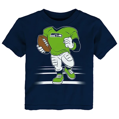 T-shirt ajusté bleu marine pour enfant Outerstuff College des Seattle Seahawks