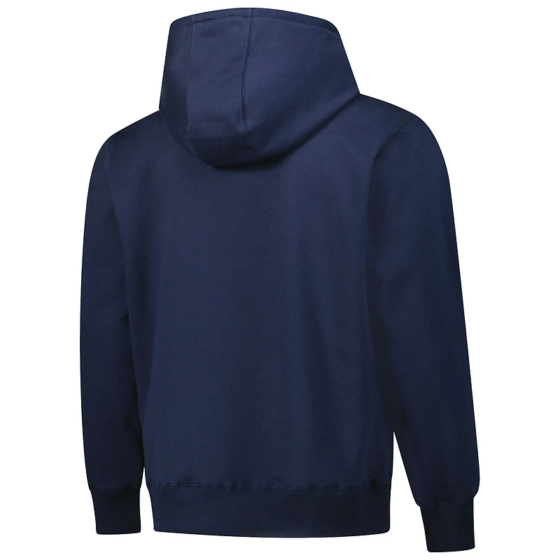 Sweat à capuche unisexe fermeture éclair quart de tour Defender des Seattle Seahawks Dunbrooke College bleu marine