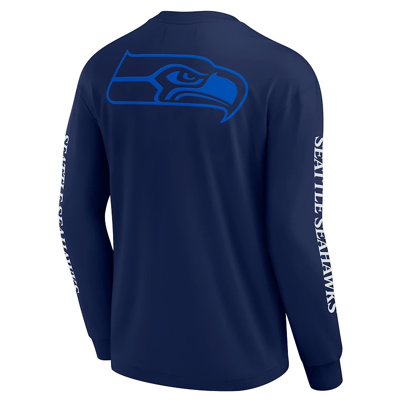 Unisex Fanatics College Navy Seattle Seahawks Elements Strive Long Sleeve T-Shirt