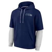 Unisex Fanatics  College Navy Seattle Seahawks Sleek Elements Pullover Hoodie