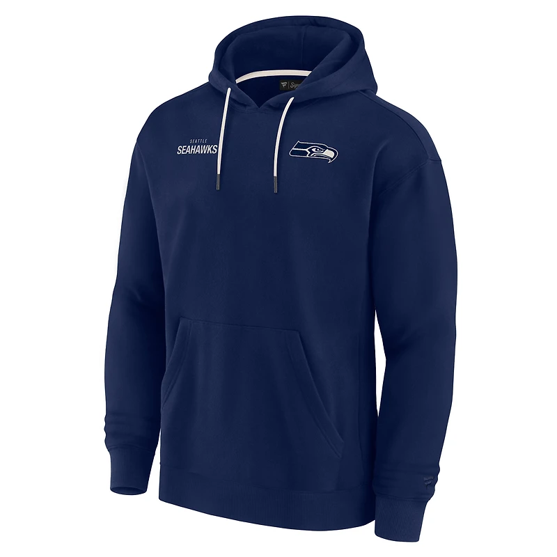 Unisex Fanatics Navy Seattle Seahawks Elements Super Soft Fleece Pullover Hoodie