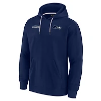 Unisex Fanatics Navy Seattle Seahawks Elements Super Soft Fleece Pullover Hoodie
