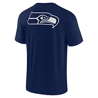 T-shirt unisexe Fanatics bleu marine Seattle Seahawks Elements à manches courtes ultra doux