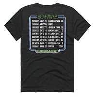 Unisex Homage Charcoal Seattle Seahawks 2026 NFL Schedule Queen Tri-Blend T-Shirt