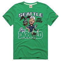 Unisex Homage Sam Darnold Neon Green Seattle Seahawks Caricature Player Graphic Tri-Blend T-Shirt