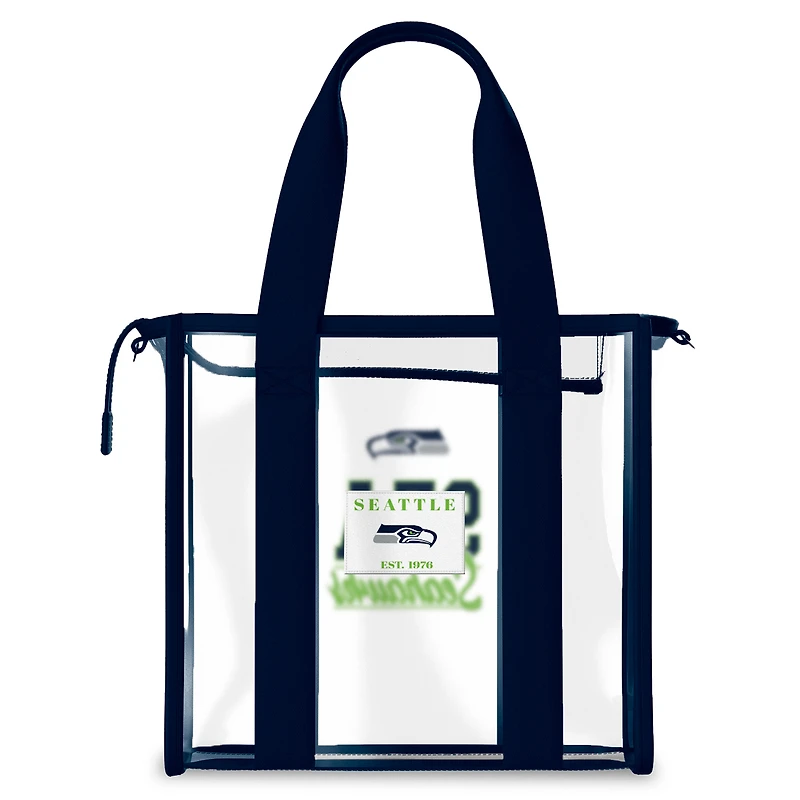 WEAR by Erin Andrews Seattle Seahawks Stadium Tote Bag with Team Color Trim