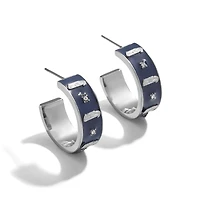 Boucles d'oreilles créoles en émail WEAR By Erin Andrews x BaubleBar Seattle Seahawks