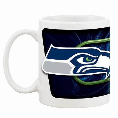 Seahawks de Seattle blancs 11oz. Tasse à café sublimée-