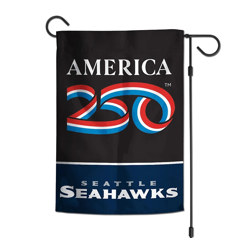 WinCraft Seattle Seahawks 12" x 18" Double-Sided America 250 Garden Flag