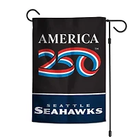 WinCraft Seattle Seahawks 12" x 18" Double-Sided America 250 Garden Flag