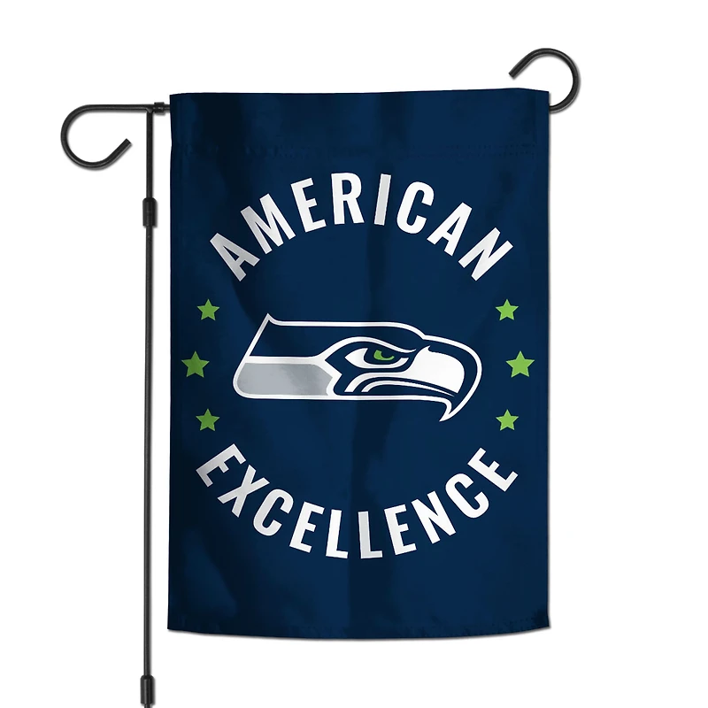 Drapeau de jardin double face WinCraft Seattle Seahawks 12" x 18" America 250