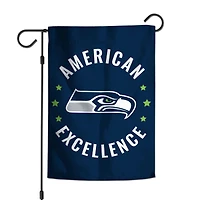 Drapeau de jardin double face WinCraft Seattle Seahawks 12" x 18" America 250
