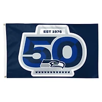 WinCraft Seattle Seahawks 50th Season 3' x 5' One-Sided Deluxe Flag