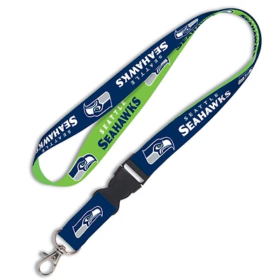 Tour de cou réversible WinCraft Seattle Seahawks vert fluo avec boucle détachable