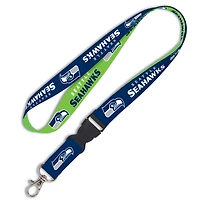 Tour de cou réversible WinCraft Seattle Seahawks vert fluo avec boucle détachable