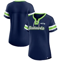 T-shirt emblématique Bling Athena bleu marine pour femme des Seattle Seahawks Fanatics