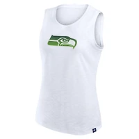 Women's Fanatics  White Seattle Seahawks Slub Tank Top