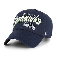 Casquette ajustable Ariana Clean Up 47 College Navy pour femme des Seattle Seahawks