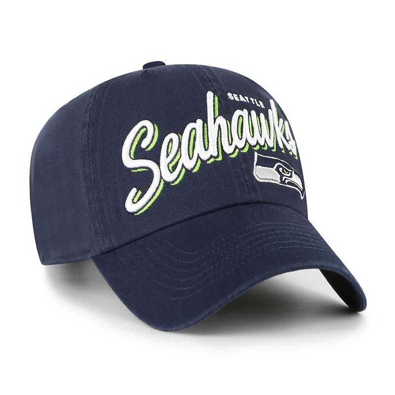 Casquette ajustable Ariana Clean Up 47 College Navy pour femme des Seattle Seahawks