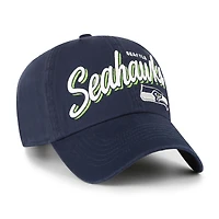 Casquette ajustable Ariana Clean Up 47 College Navy pour femme des Seattle Seahawks