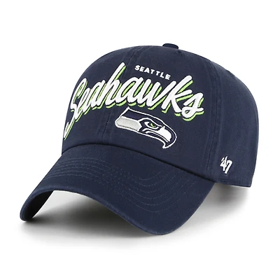 Casquette ajustable Ariana Clean Up 47 College Navy pour femme des Seattle Seahawks