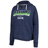 Chandail à capuchon col cranté Kennedy Seahawks de Seattle '47 College Navy pour femmes