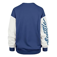Women's '47  College Navy Seattle Seahawks Double Header Rise Andie Pullover Sweatshirt