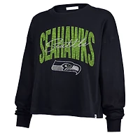 T-shirt court à manches longues « 47 College Navy Seattle Seahawks Muse Sydney » pour femme