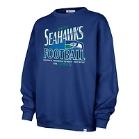 Sweat-shirt oversize régional Seattle Seahawks, bleu marine, pour femme, modèle 47 College