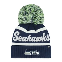 Bonnet en tricot à revers et pompon pour femme '47 College Navy Seattle Seahawks