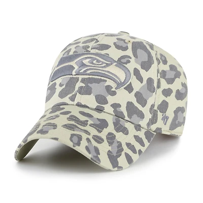 Casquette ajustable Bagheera Clean Up grise pour femme, modèle 1947, des Seattle Seahawks