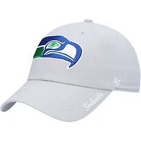Women's '47 Gray Seattle Seahawks Miata Clean Up Adjustable Hat
