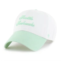 Women's '47  White Seattle Seahawks Gelato Two-Tone Clean Up Adjustable Hat