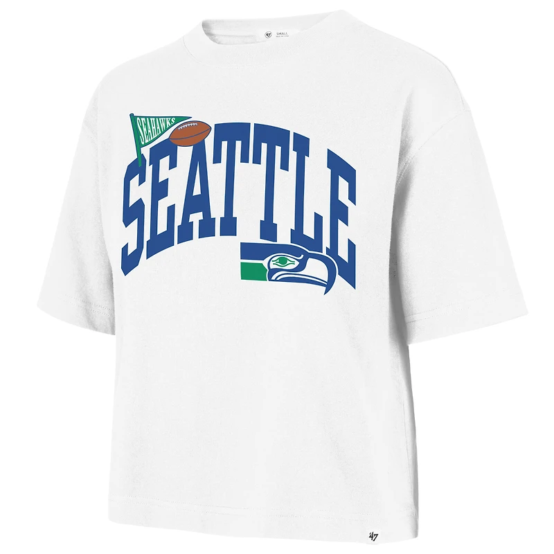 Women's '47  White Seattle Seahawks Reed City T-Shirt