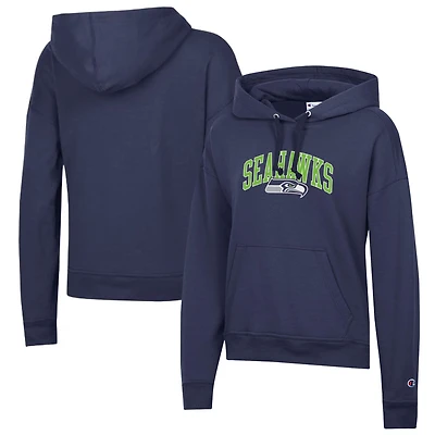 Women's Champion  Heather Gray Seattle Seahawks Powerblend Hoodie