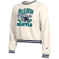 Women's Champion  Cream Seattle Seahawks Reverse Weave Fleece Sweatshirt
