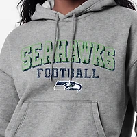 Sweat à capuche Champion Triumph Tri-Blend gris pour femme, modèle Seattle Seahawks.