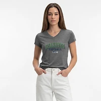 Women's Champion Gray Seattle Seahawks Triumph Tri-Blend V-Neck T-Shirt