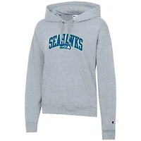 Sweat à capuche Powerblend gris chiné Champion pour femme des Seattle Seahawks
