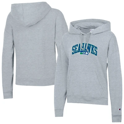 Women's Champion  Heather Gray Seattle Seahawks Powerblend Hoodie