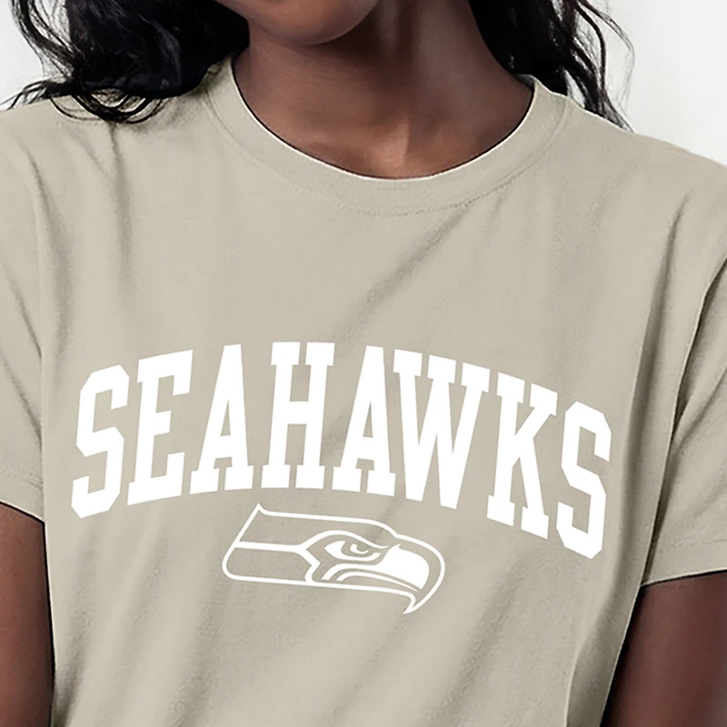 Women's Champion  Light Brown Seattle Seahawks Cocoa Butter T-Shirt