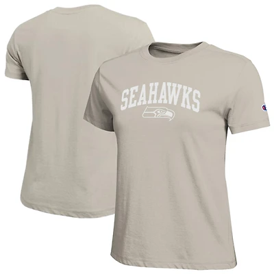 Women's Champion Light Brown Seattle Seahawks Cocoa Butter T-Shirt