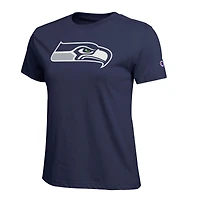 Women's Champion  Navy Seattle Seahawks Logo T-Shirt